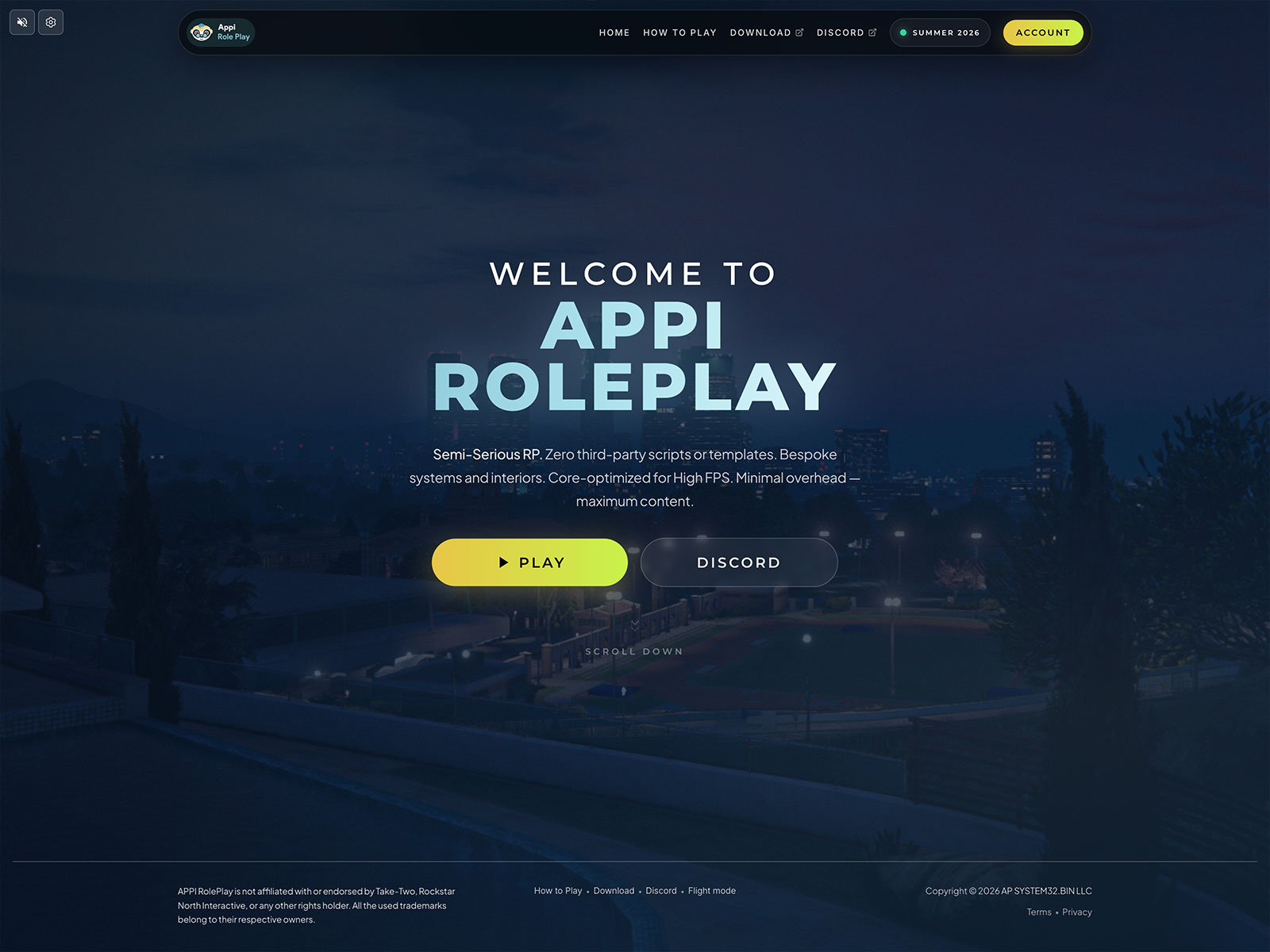 Home page with interactive 3D map