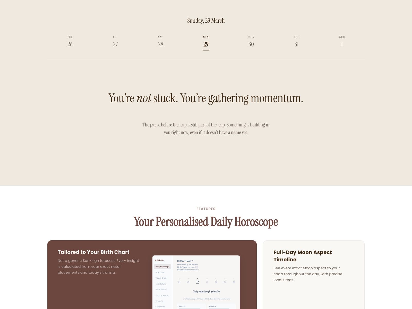 Daily Horoscope - Personalised Transit Insights