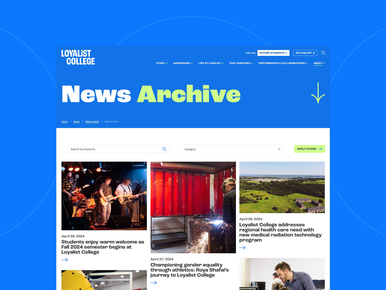 News and media centre