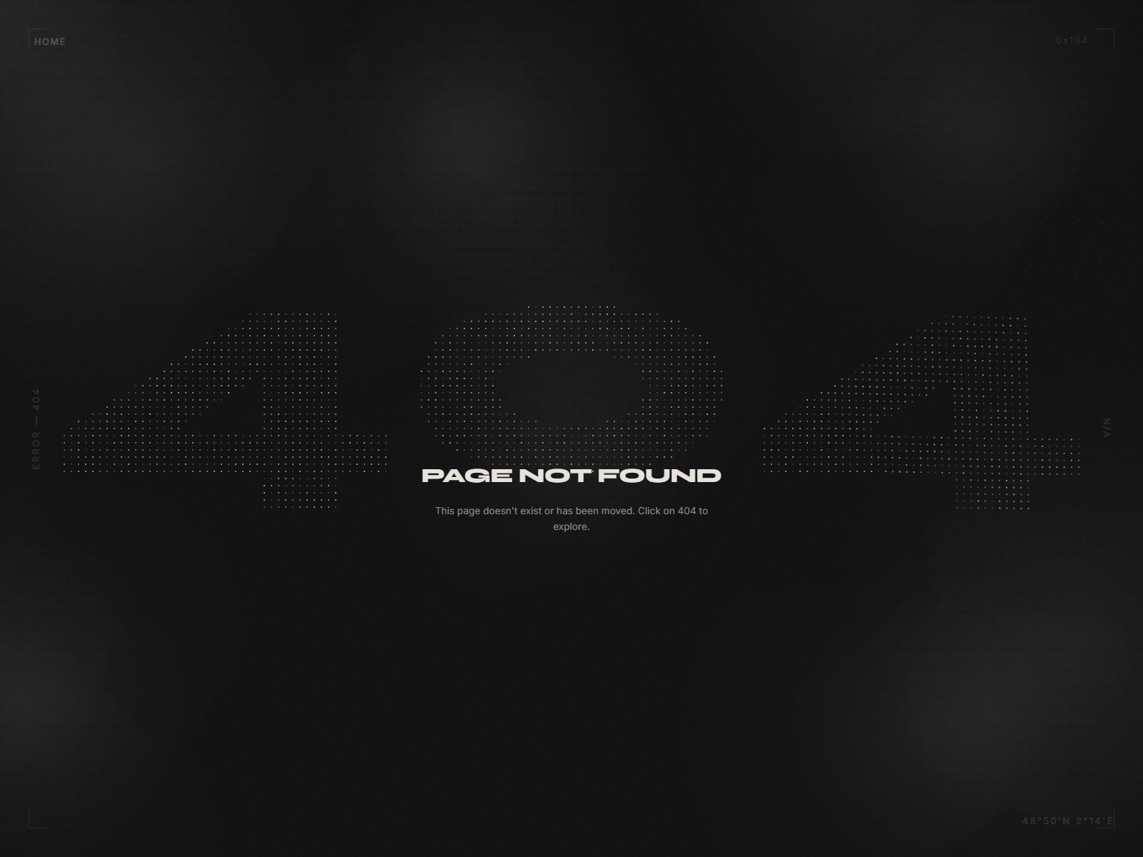 404 - Interactive website map