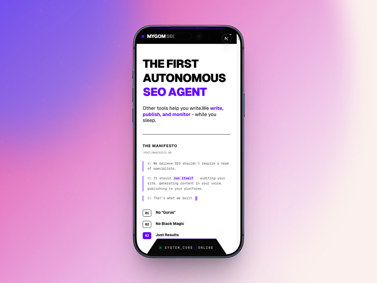 The First Autonomous SEO Agent