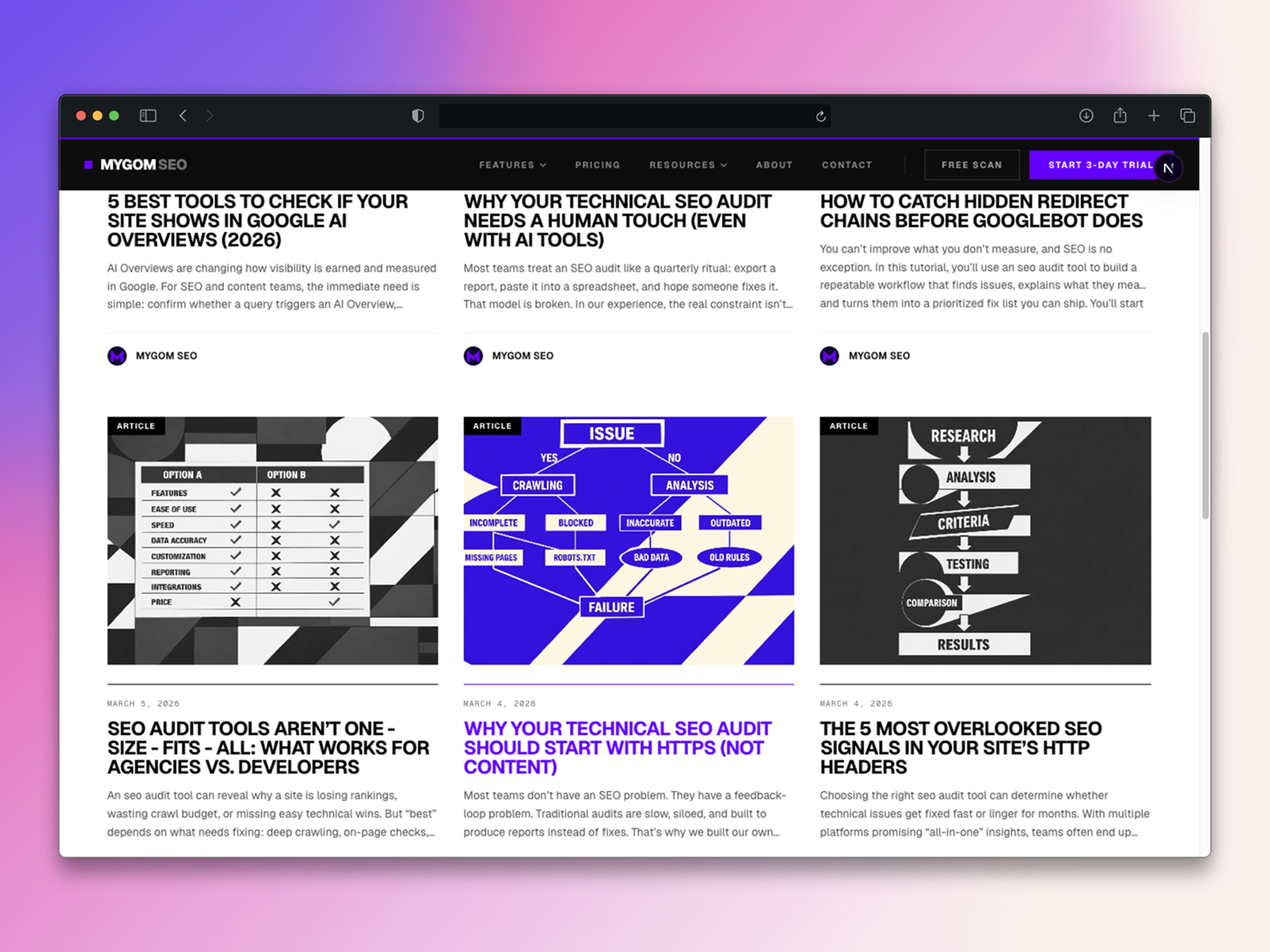 SEO Engineering Log - Blog Grid