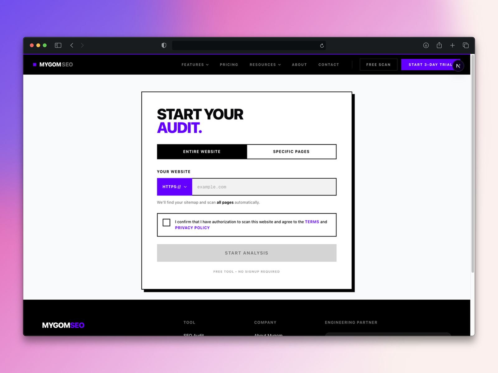 Start Your Audit - Free Checker