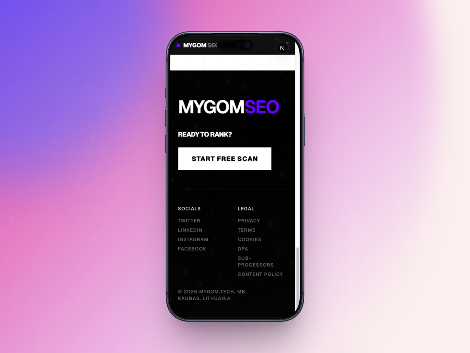 Pricing Bottom + Footer