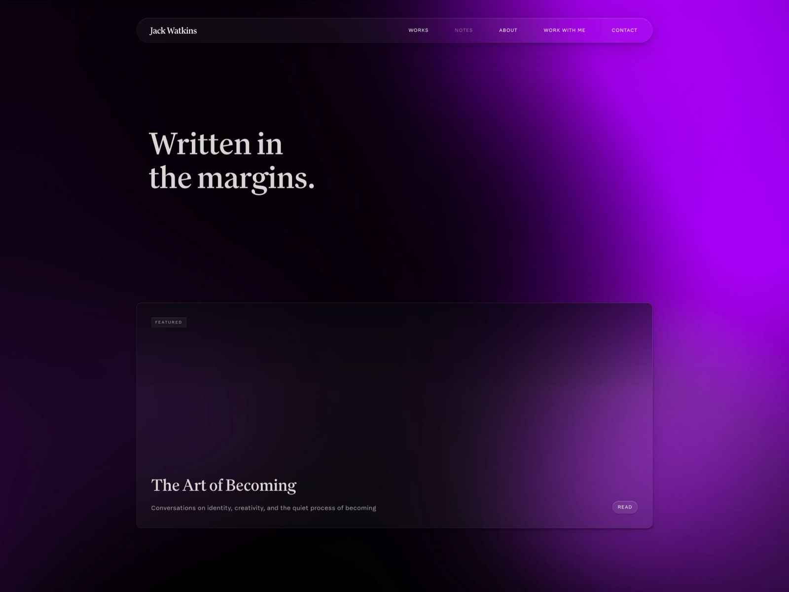 Written in the margins