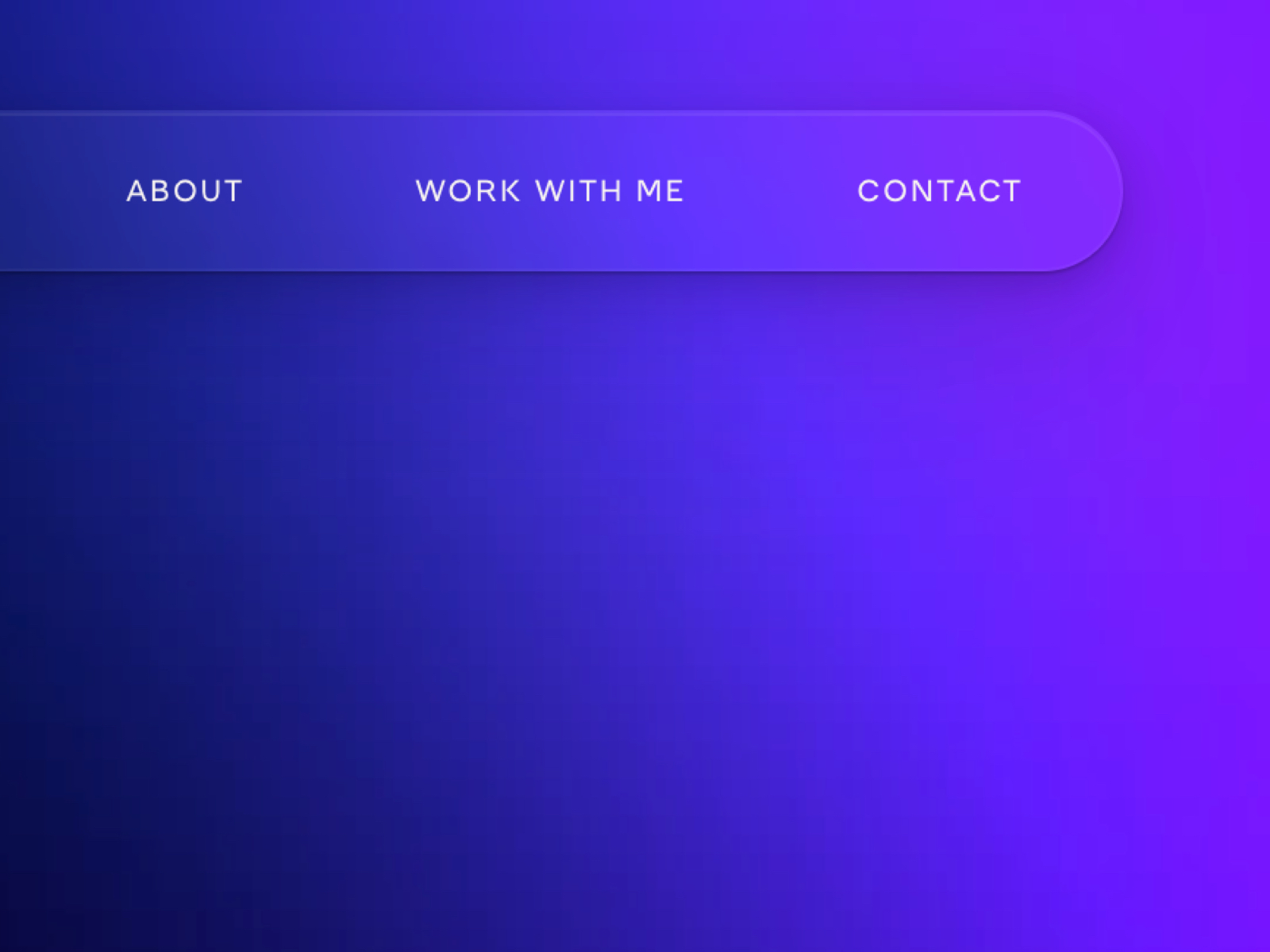 Glass navbar above the world