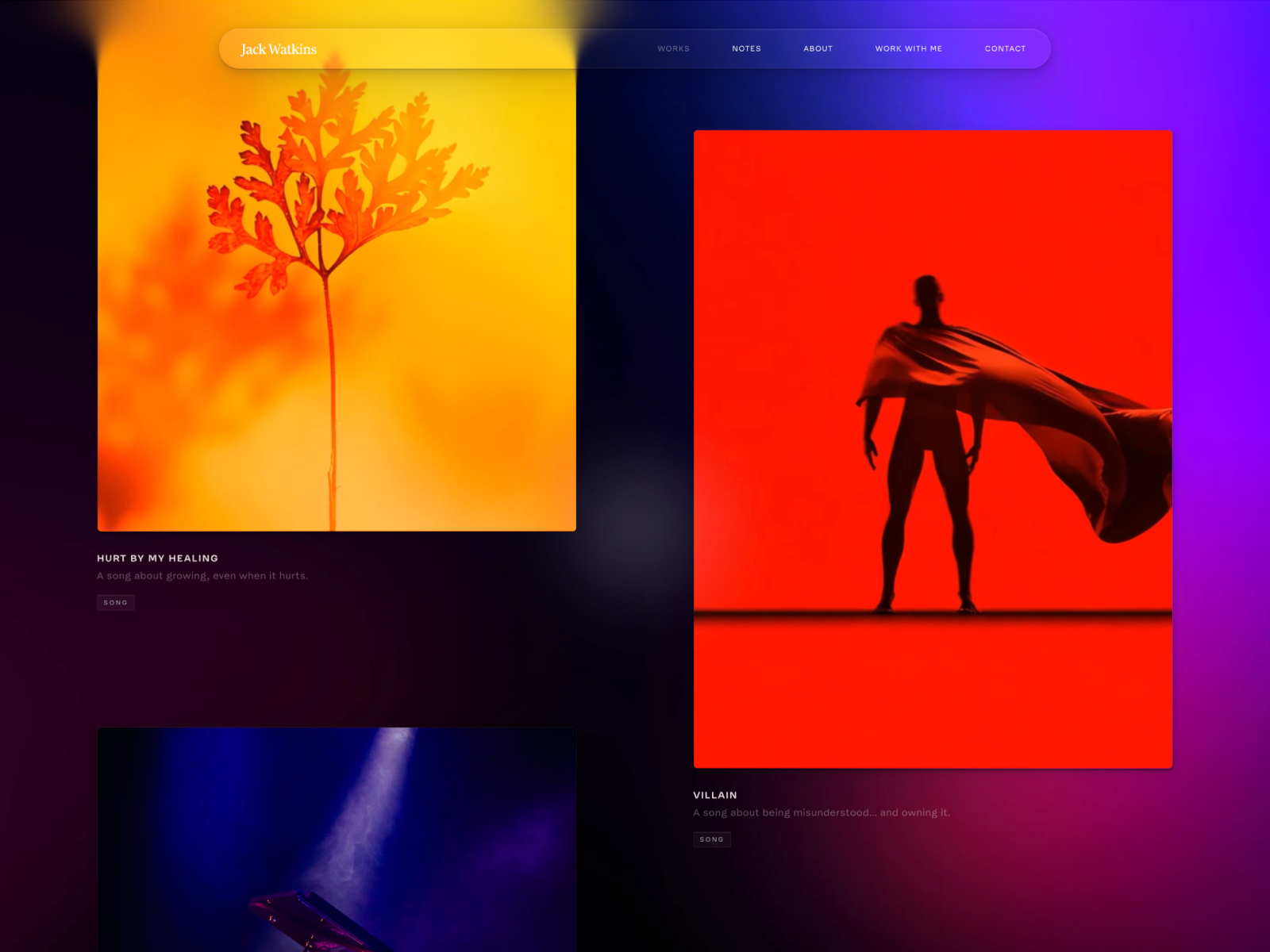 Glass navbar above the world