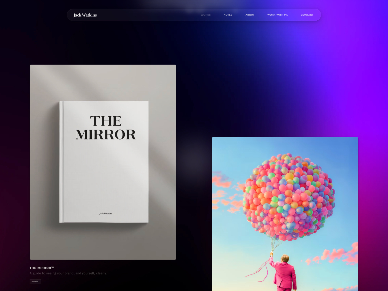 Glass navbar above the world