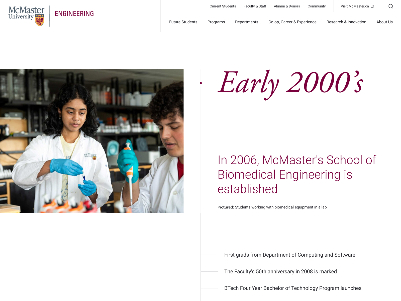 McMaster Engineering evolution