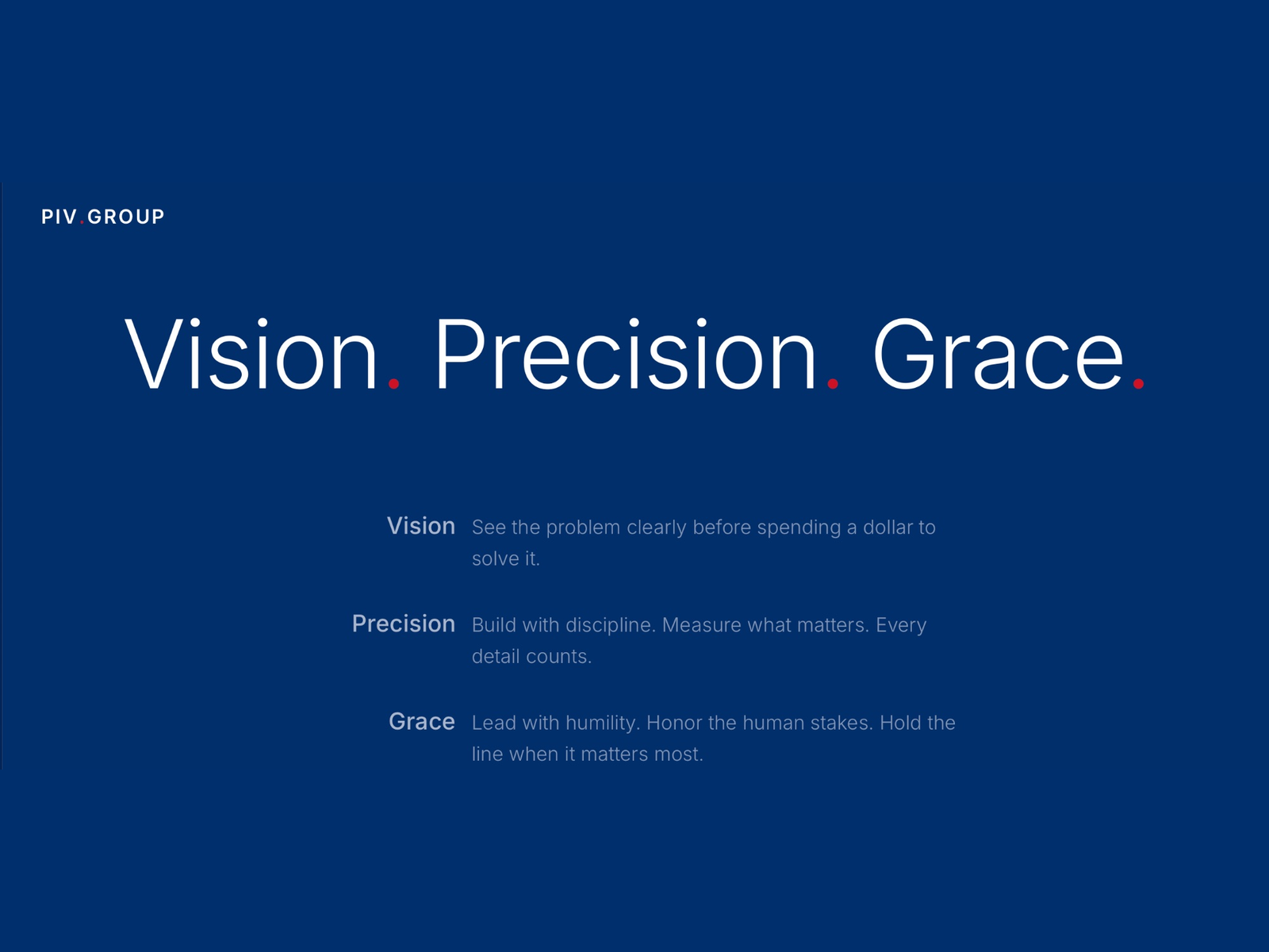 Dark minimal hero with typographic hierarchy