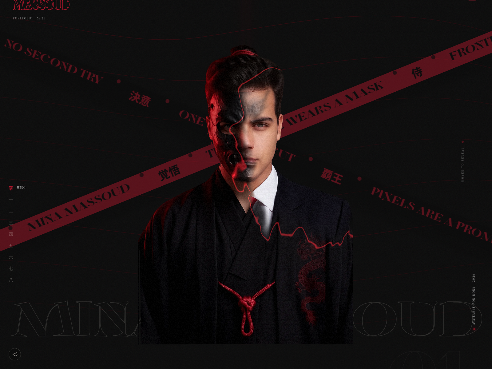 Split-Face Samurai Hero