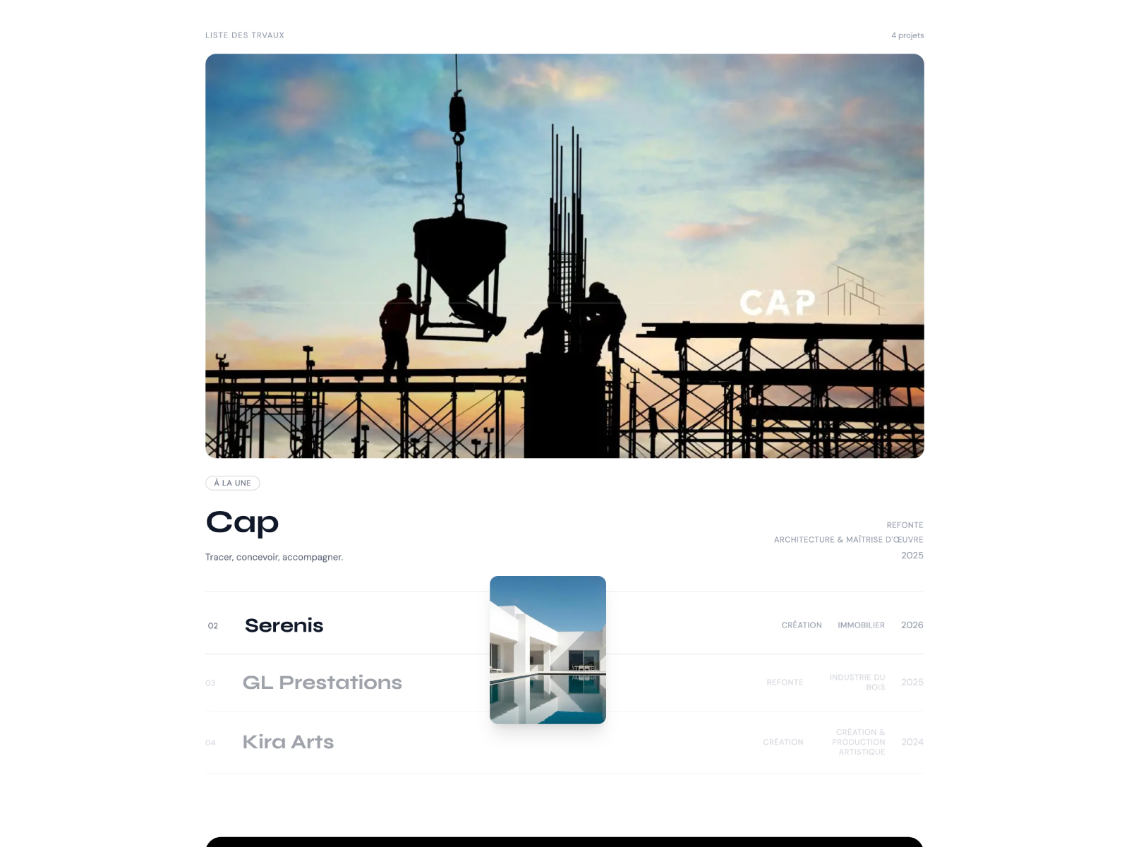 Project listing