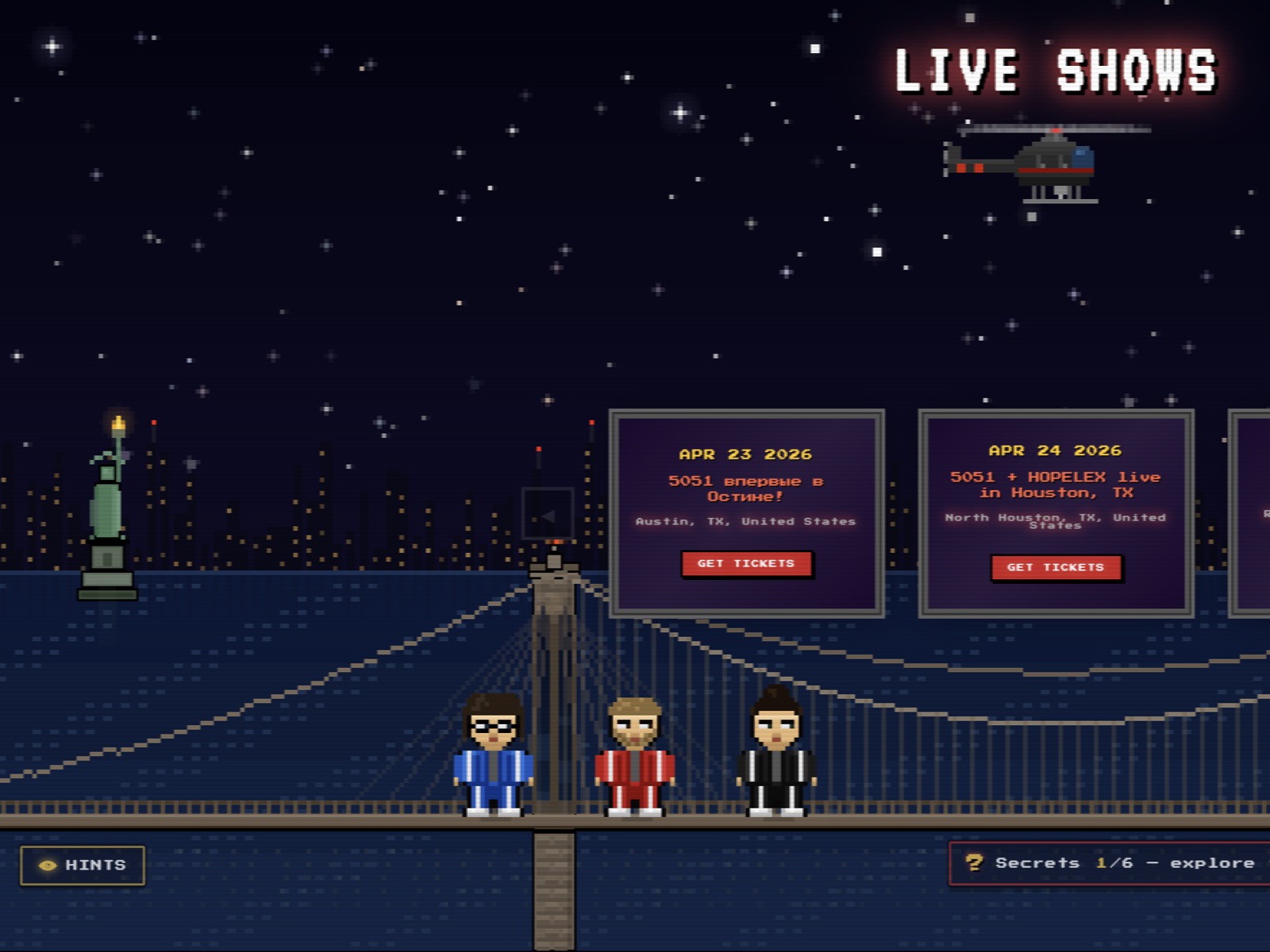 Pixel walkers side-scroll navigation