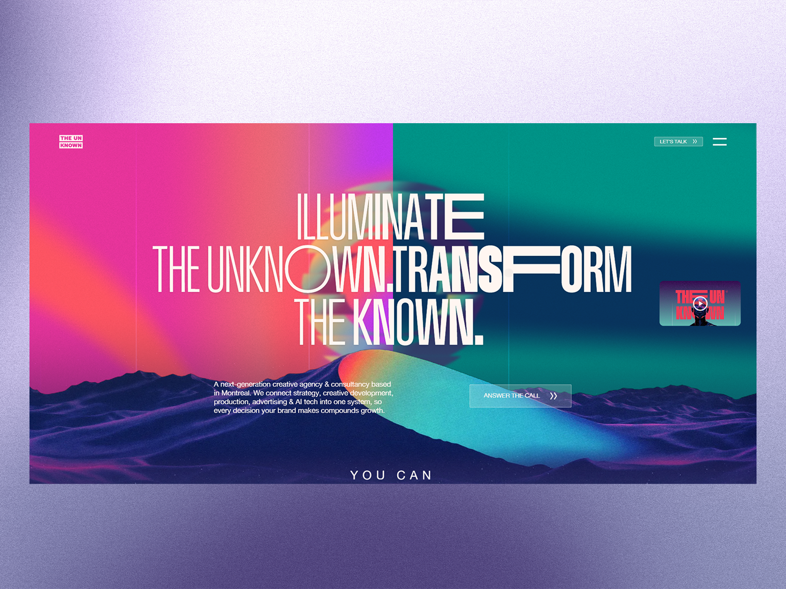 THE UN KNOWN — Homepage (Day)