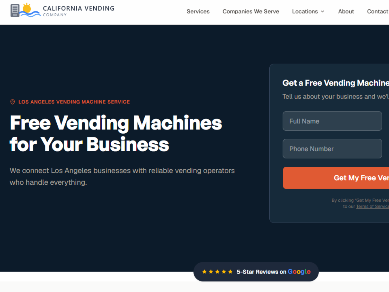 California Vending Company Contact