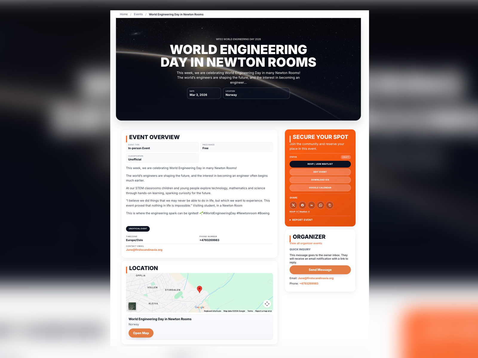 Bespoke Events Platform