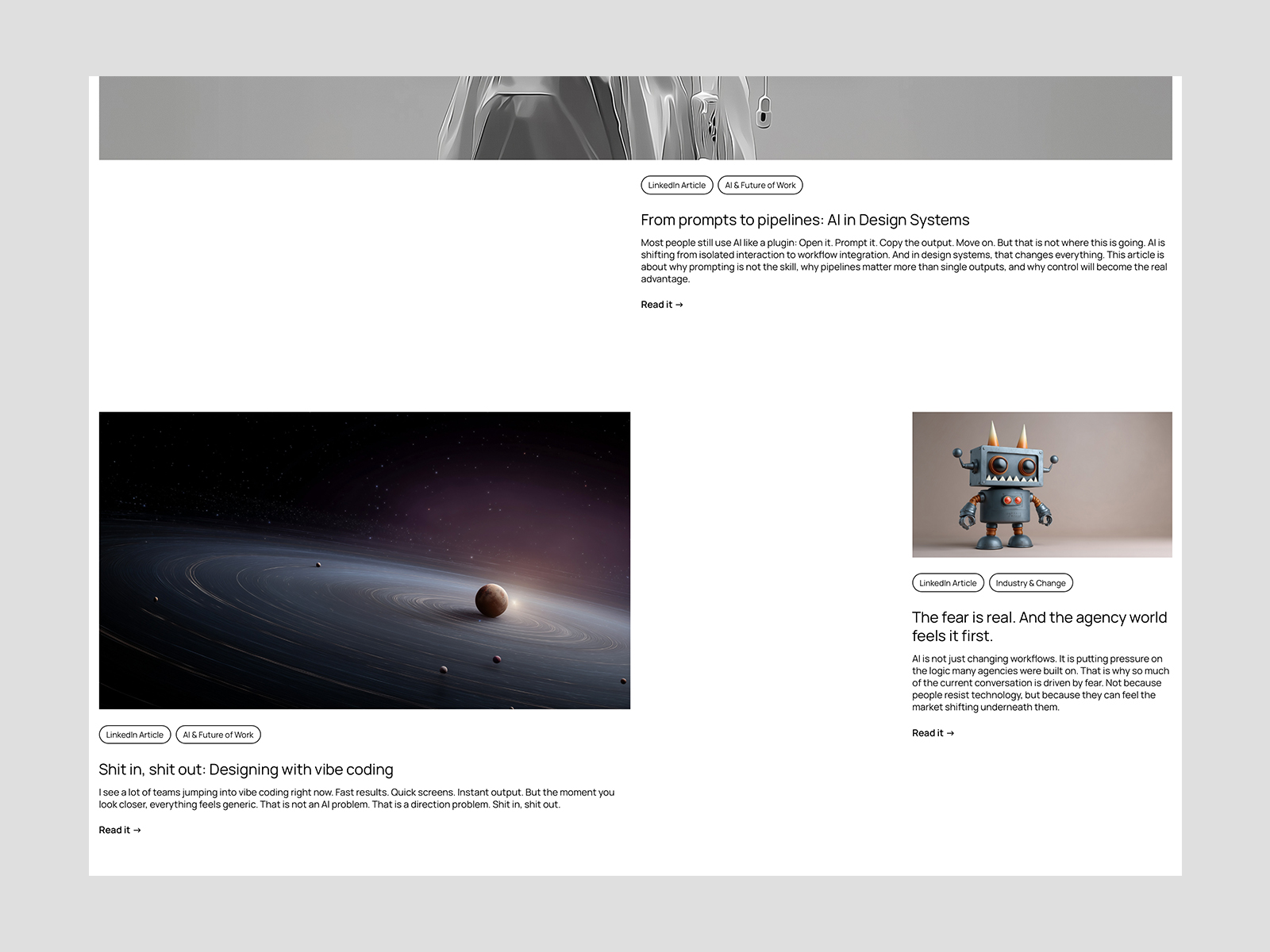 Journal with editorial content