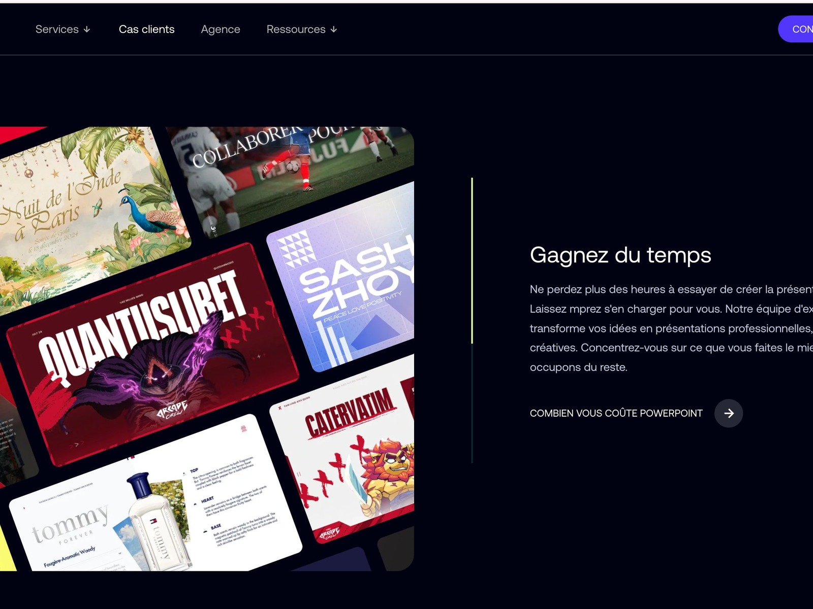 Gallery from the homepage