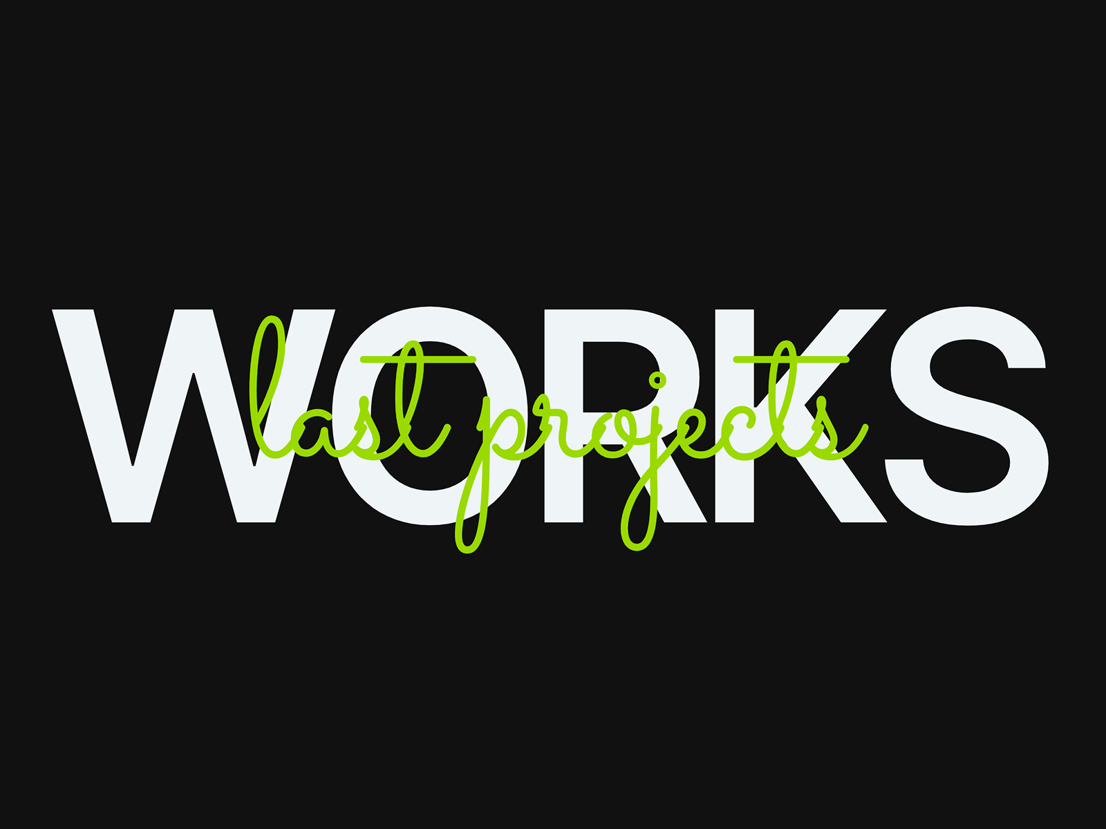 Bold typography