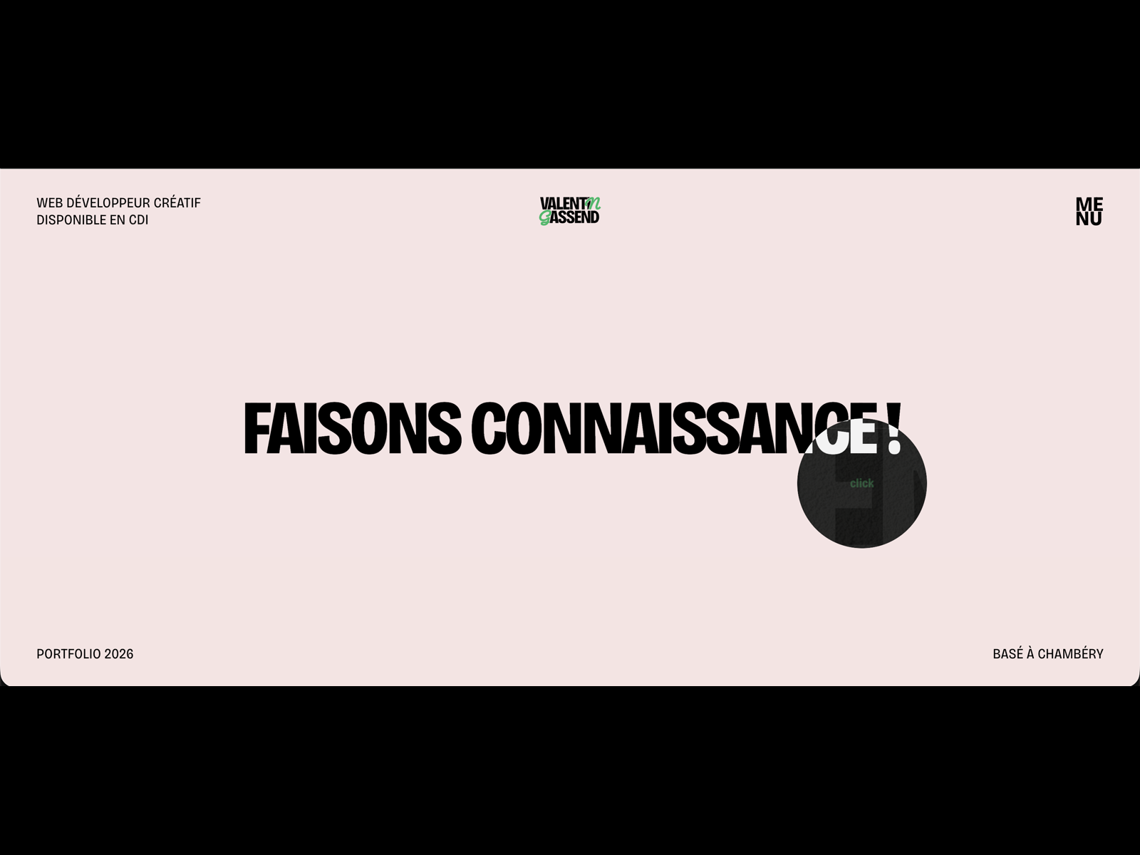 Valentin Gassend — Creative Developer Portfolio