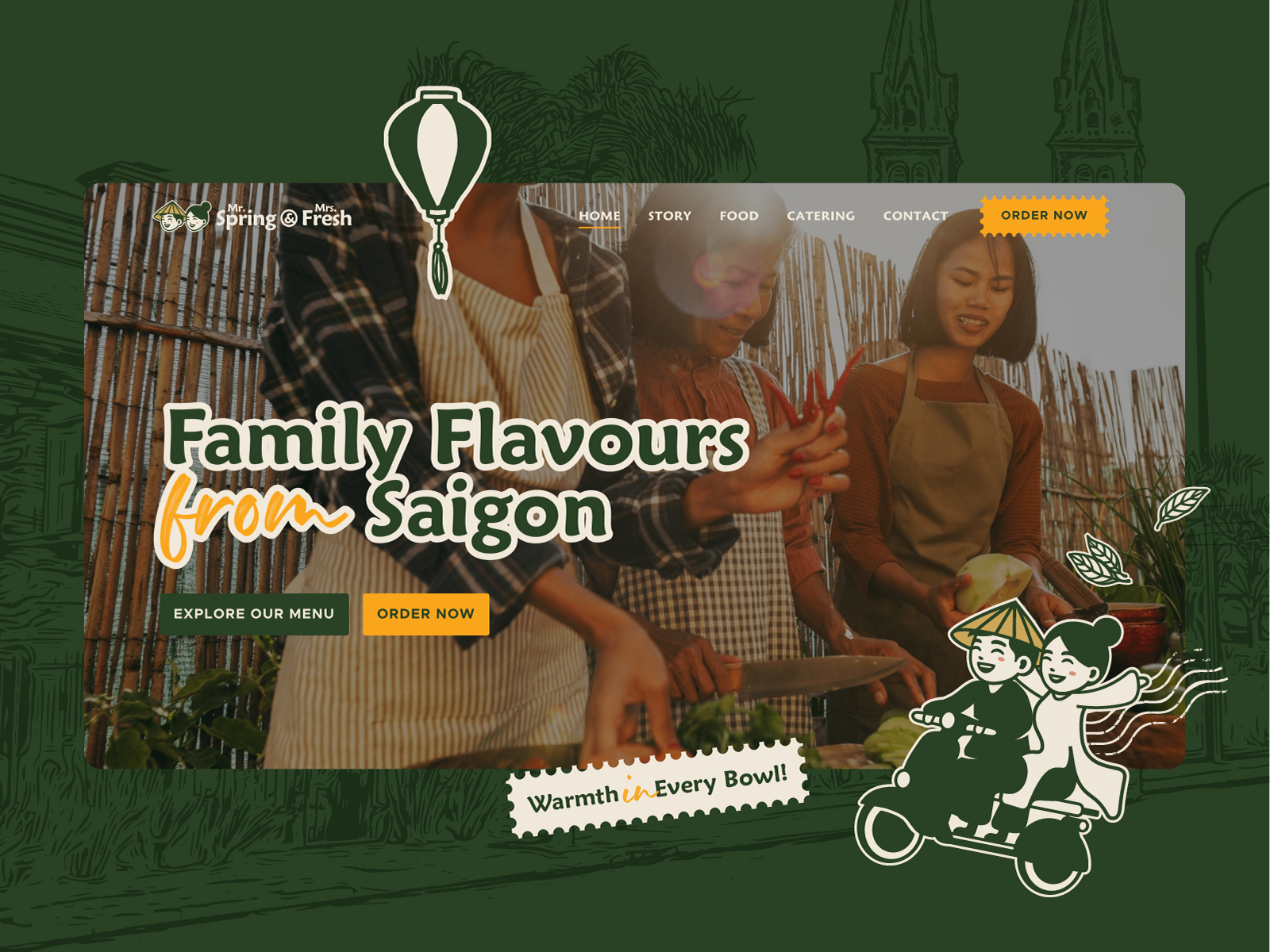 Vietnamese Family Restaurant Brand Identity