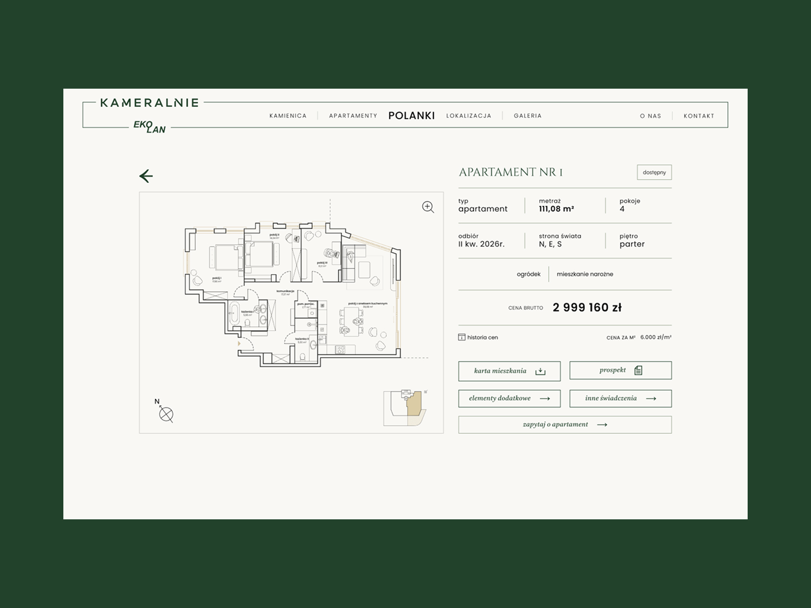 Apartment card
