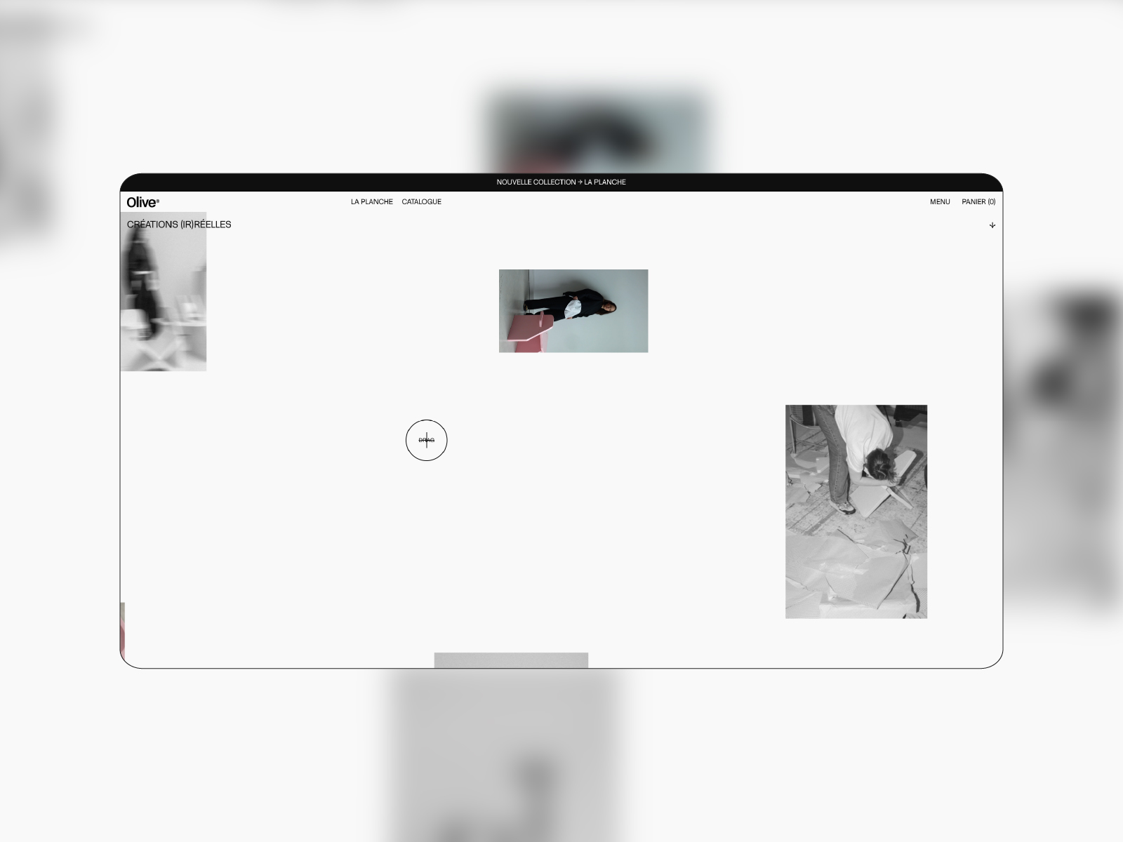 Editorial scatter homepage