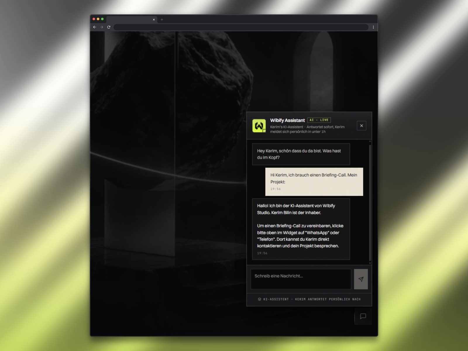 Interactions, Menus & Live Chat