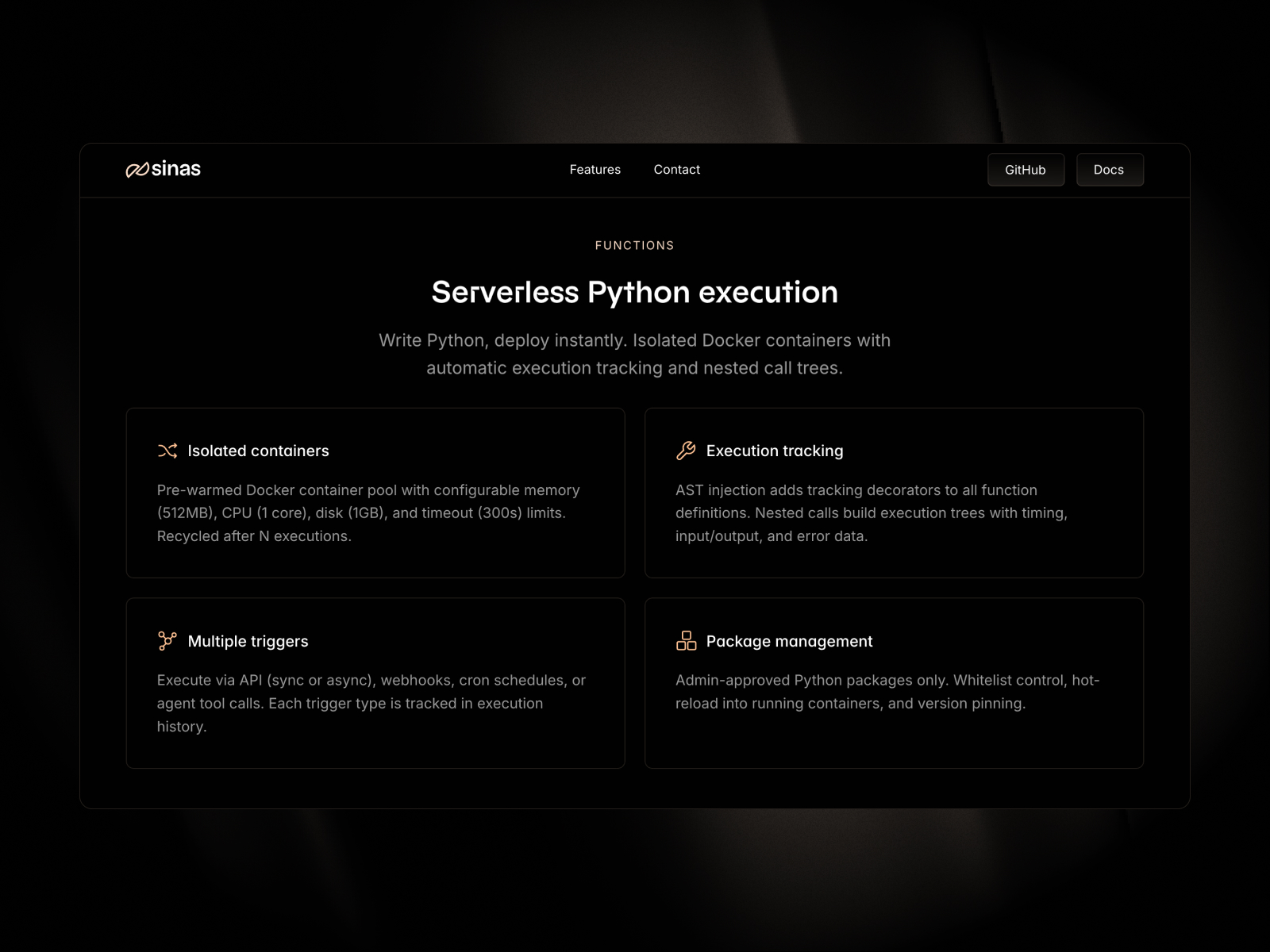 Sinas - Github and Documentation