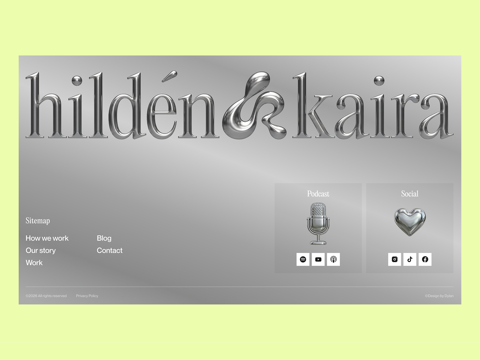 Full-screen Footer with Big Logo