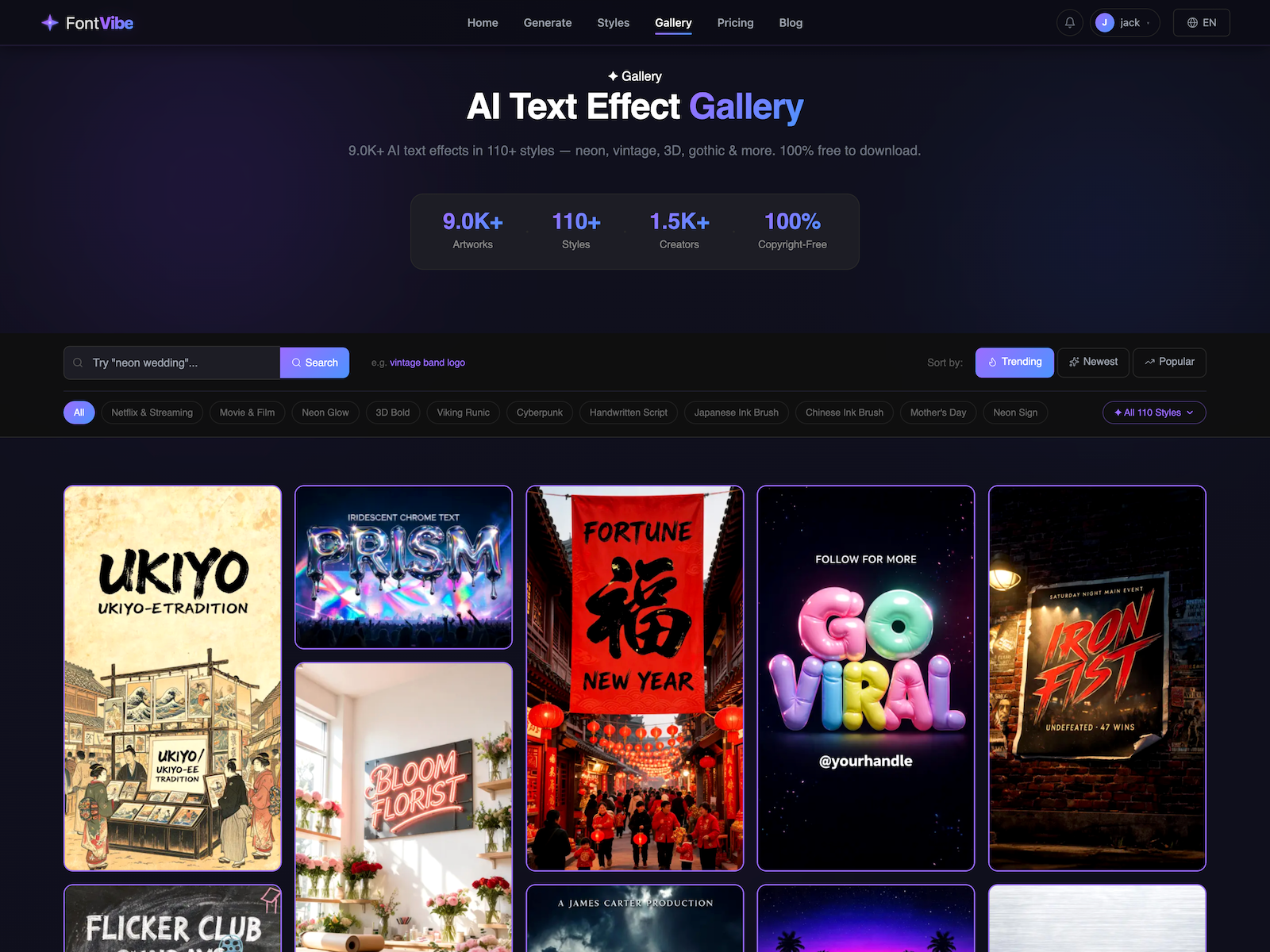 AI Text Effect Gallery — Explore Styles...
