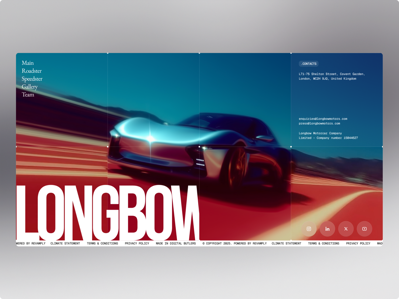 Minimalist Automotive Footer
