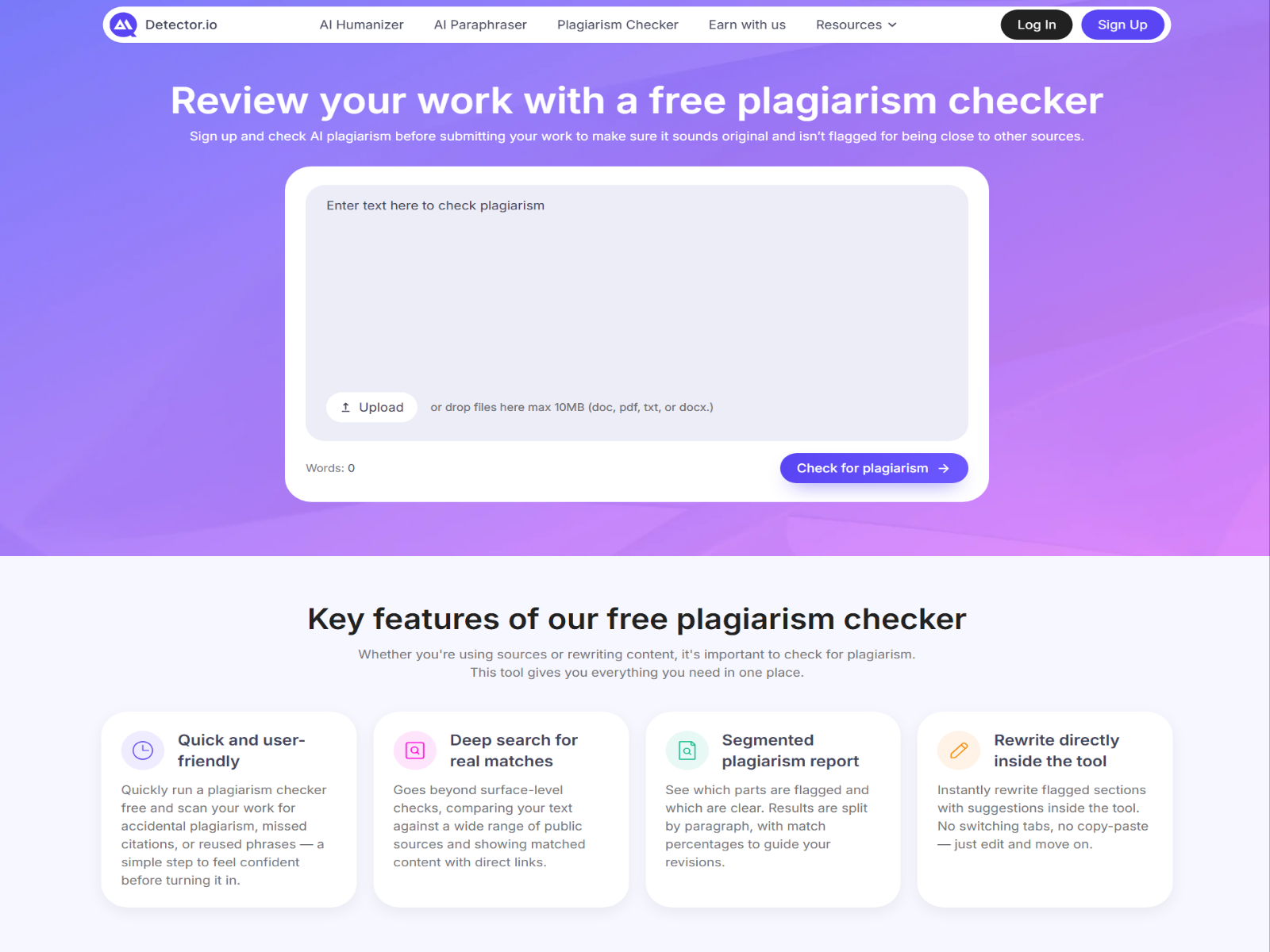 Plagiarism checker