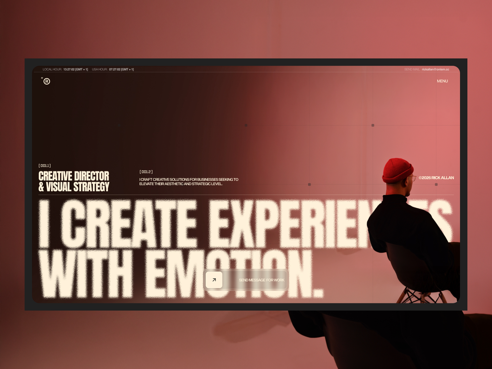 Morphing Hero with Custom Red Cursor