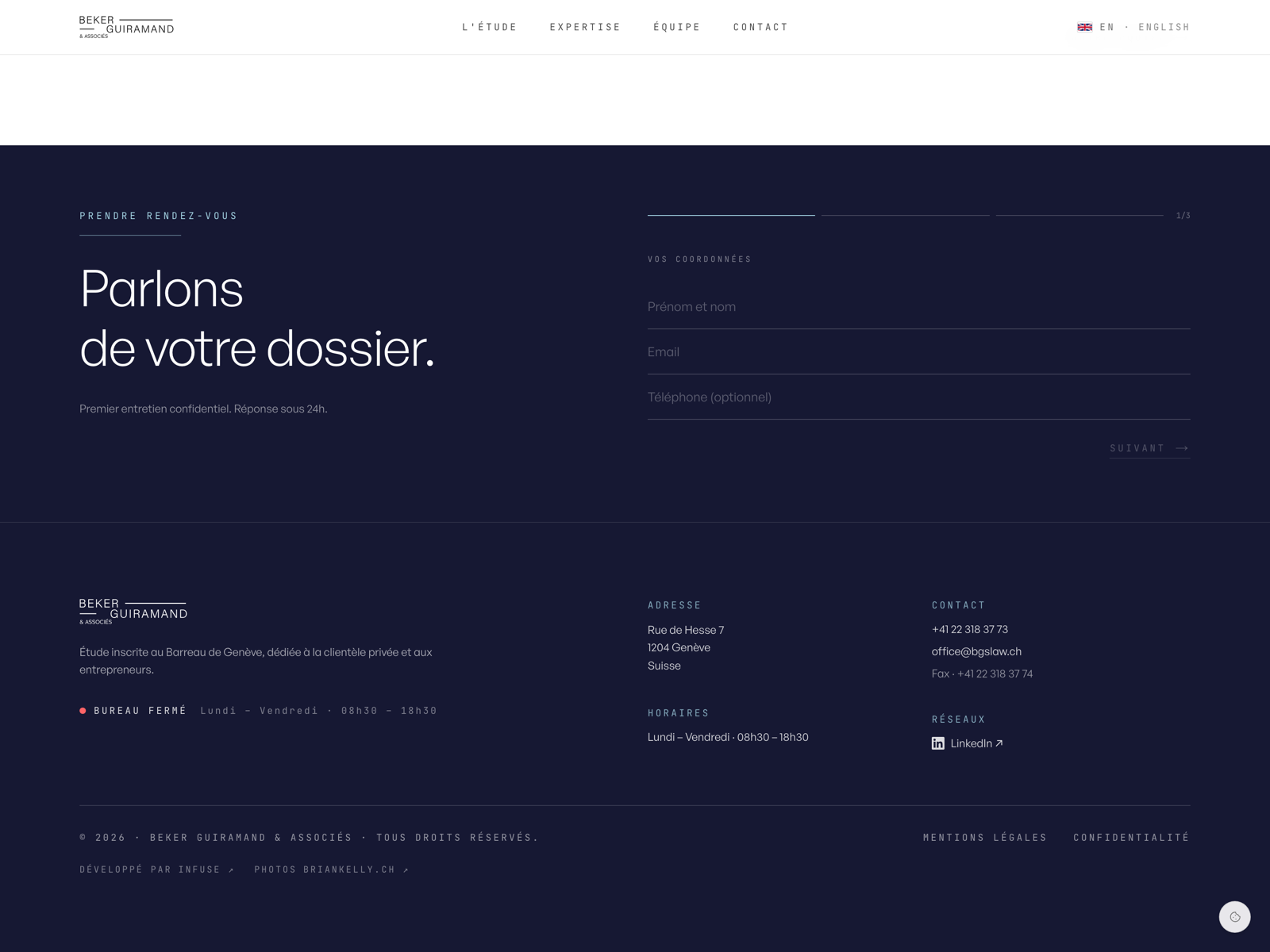 Closing block of the homepage: a reaffirmed...