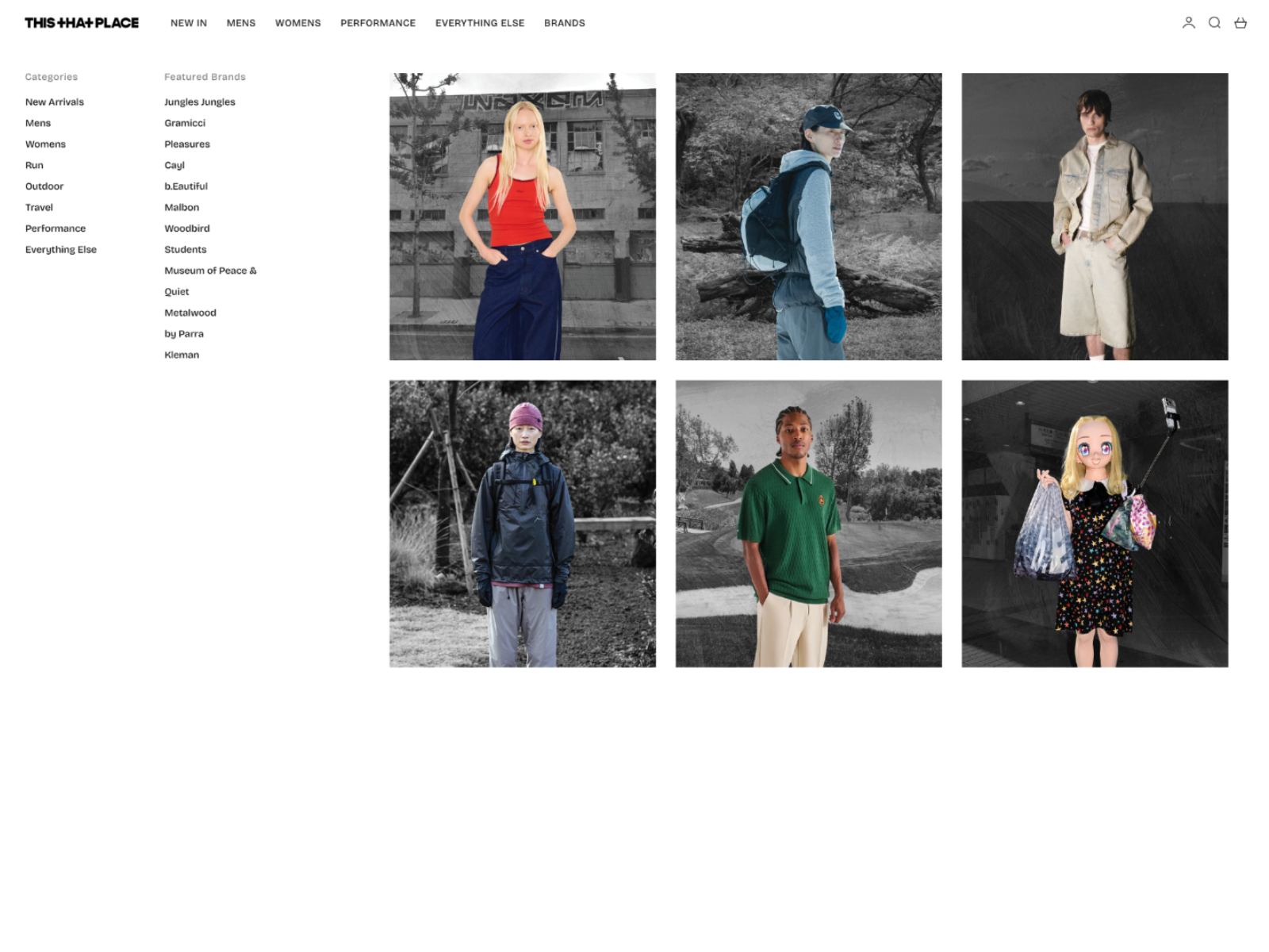 ThisThatPlace.com Header, Navigation, Search,...
