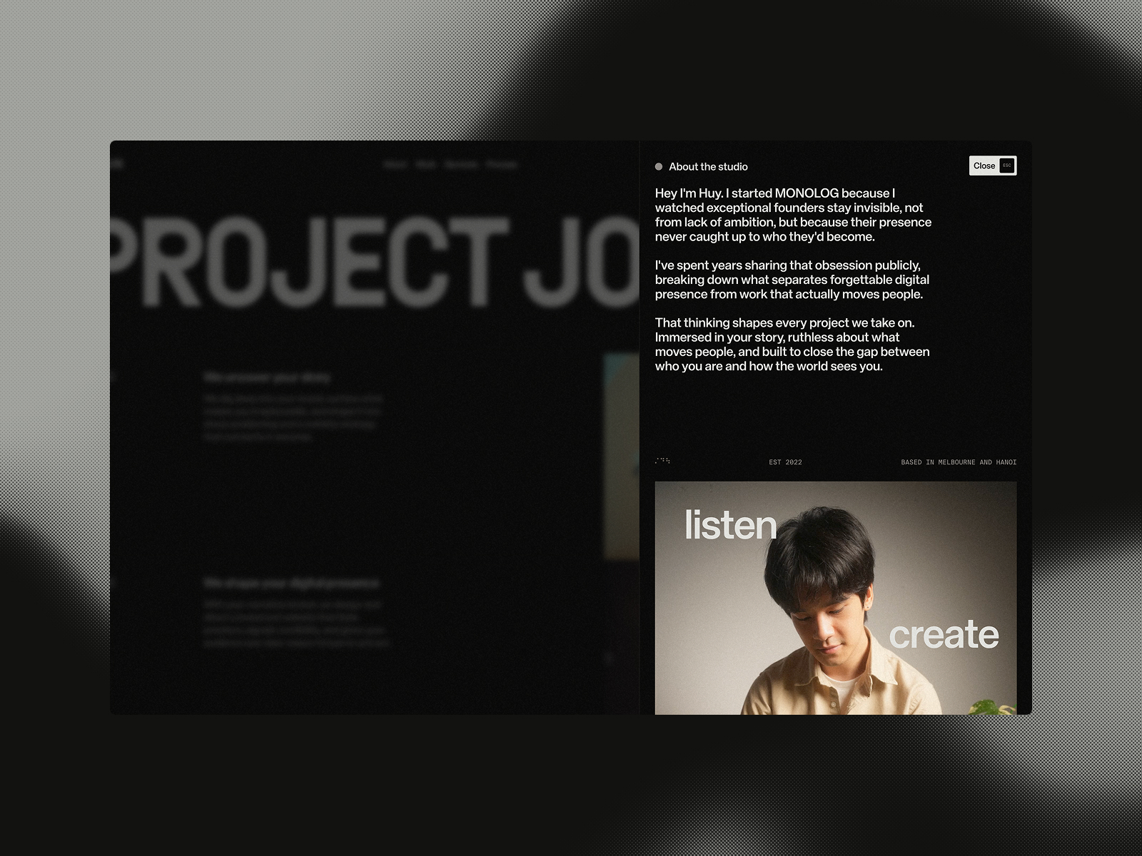 About Page Modal