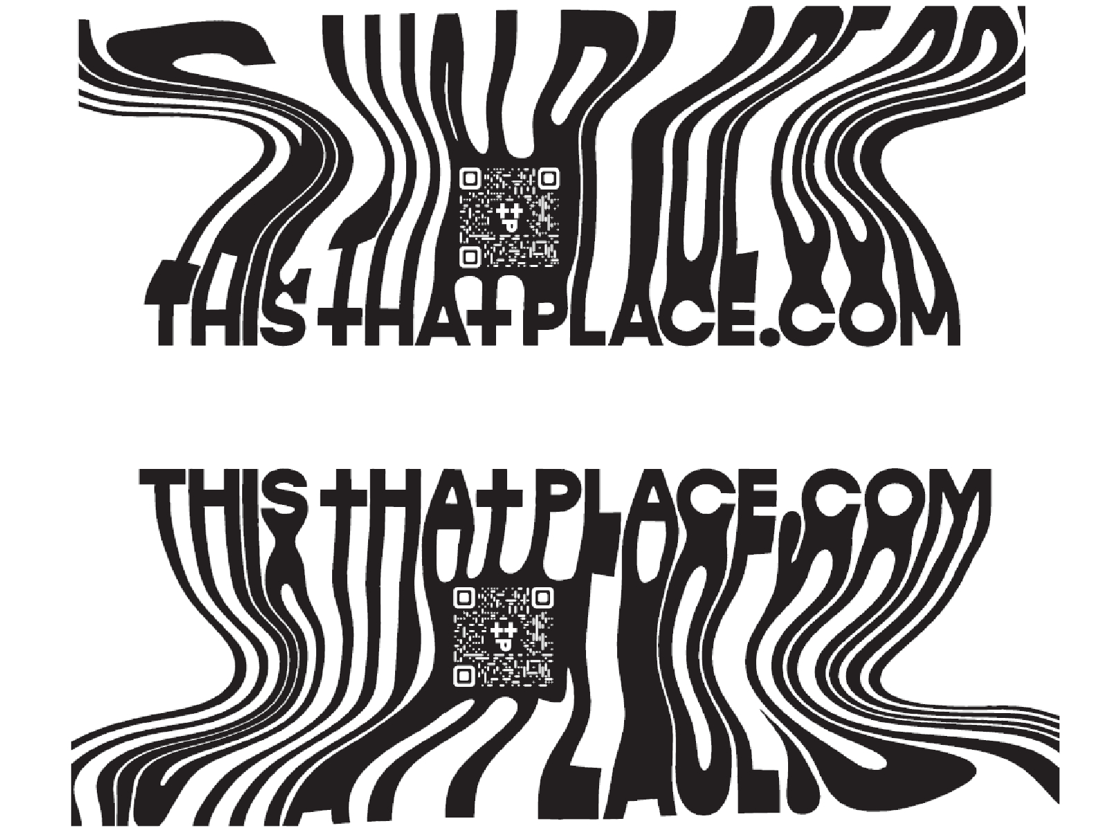 ThisThatPlace.com Outdoor QR Code Sticker...