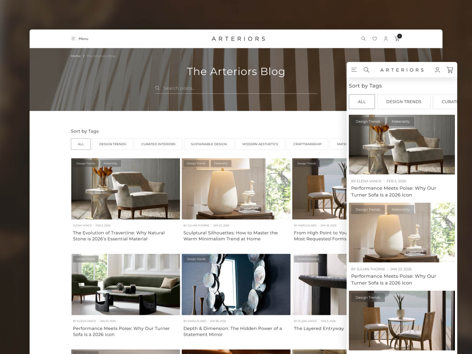 Blog page