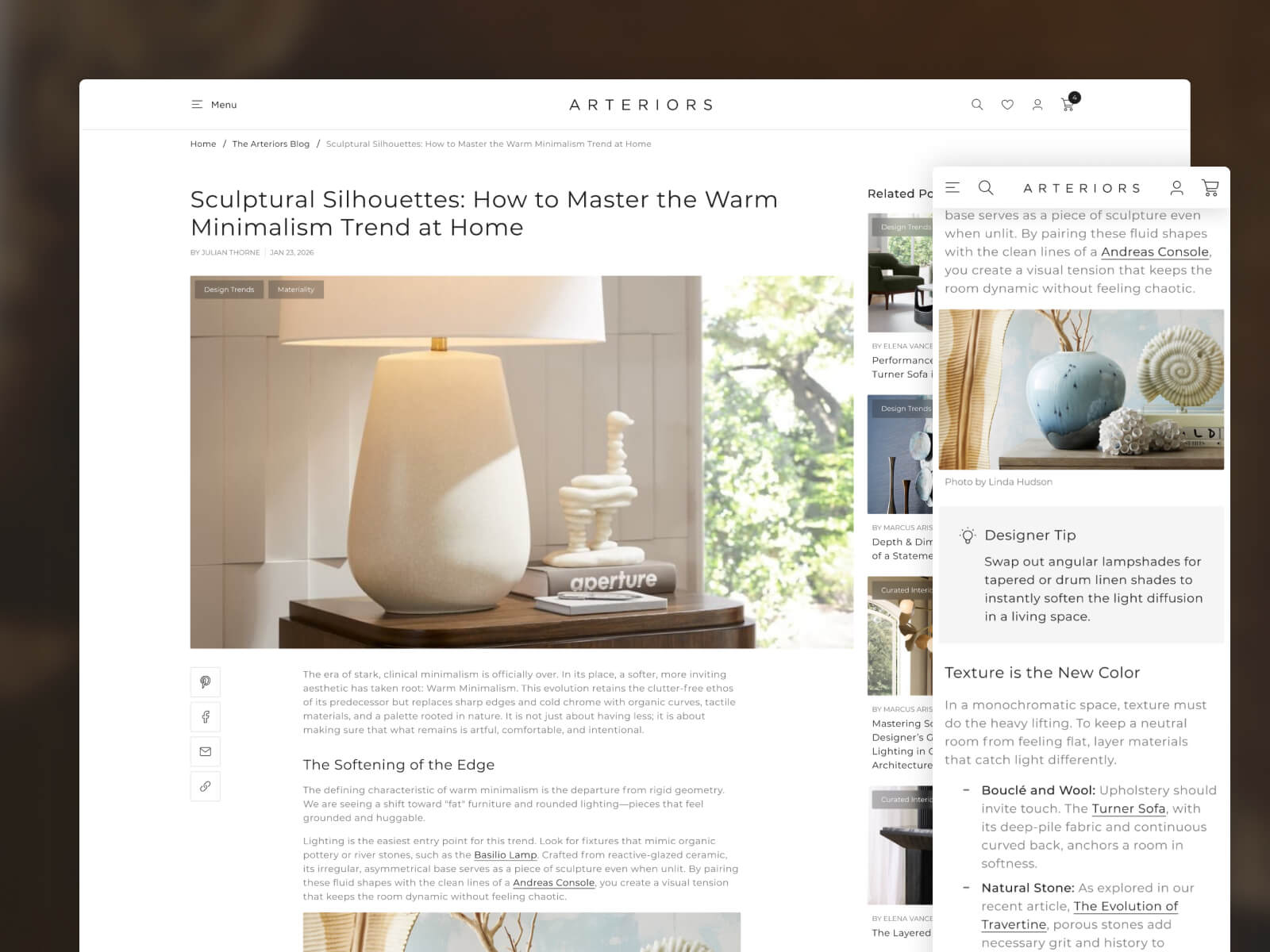 Blog page