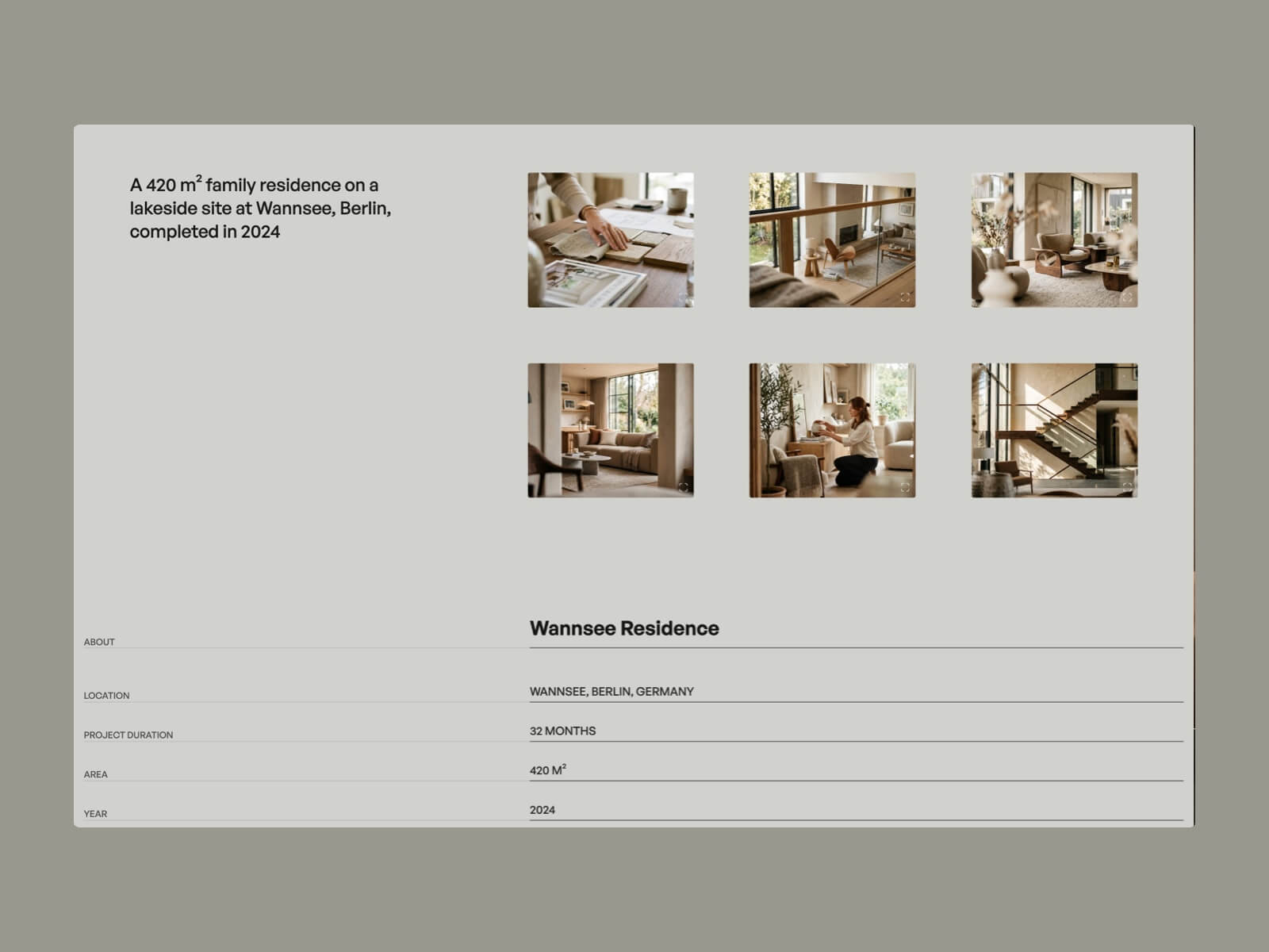Halston: Content section designs