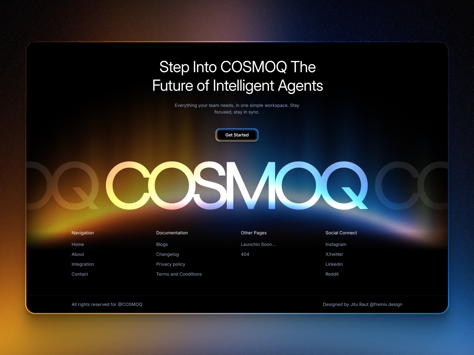 COSMIC Footer Design