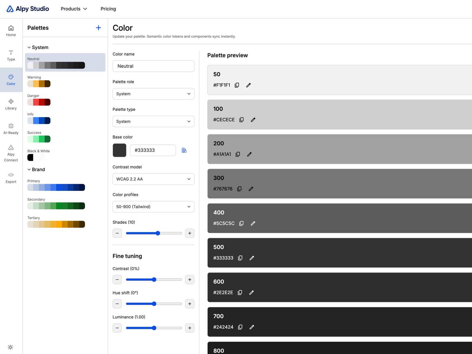 Color, type scale, and design.md generators....