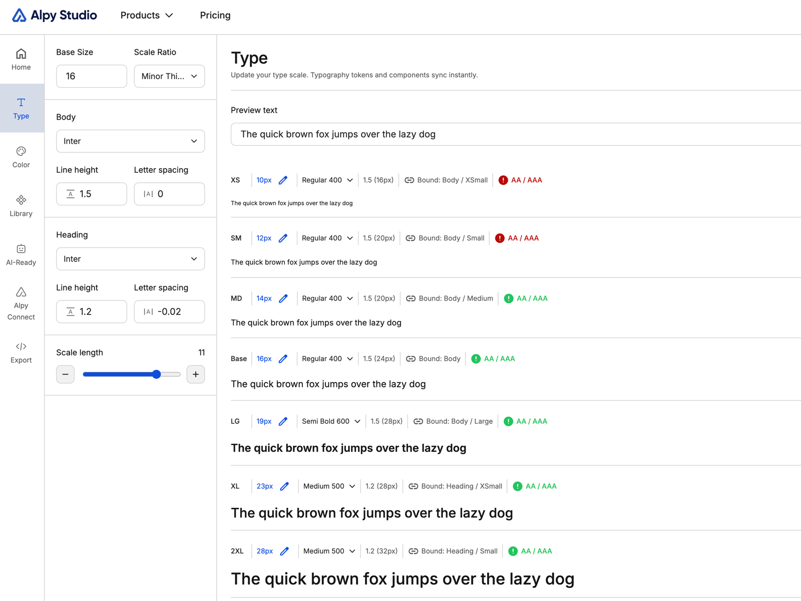 Color, type scale, and design.md generators. Alpy brings scattered workflows into one synced flow, from setup to shipping.