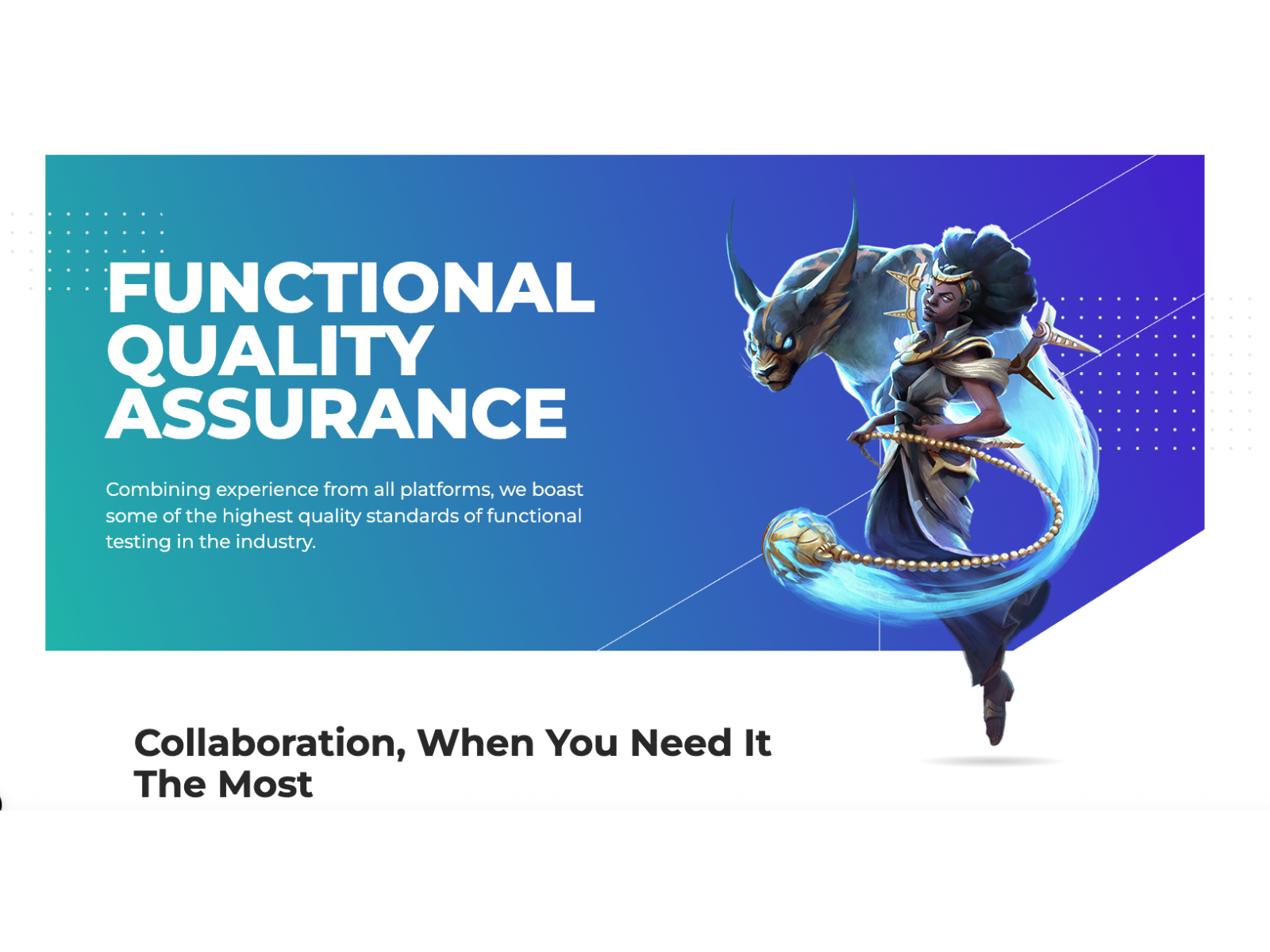 Immersive Quality Assurance Layout