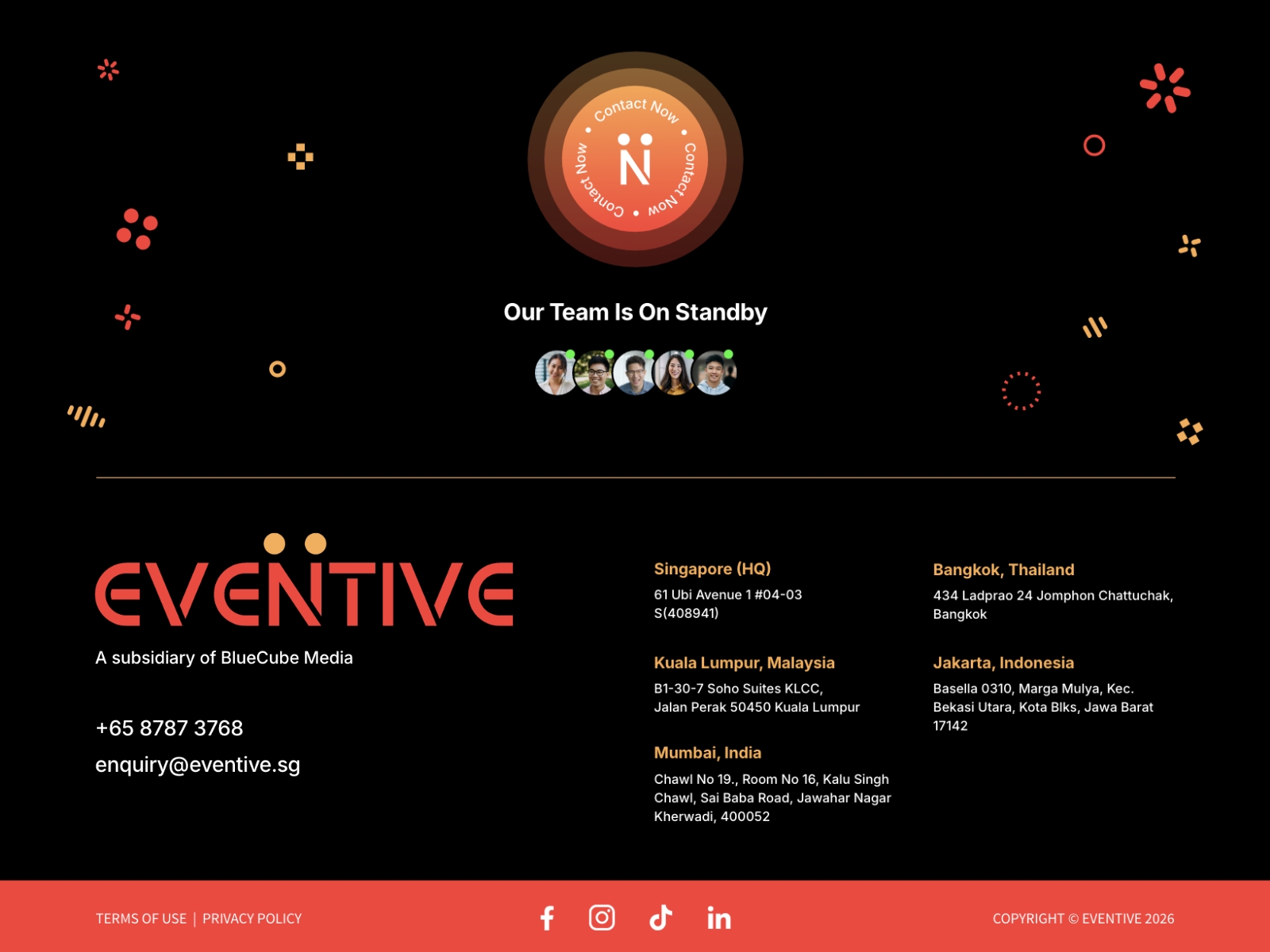 About, Services, Footer