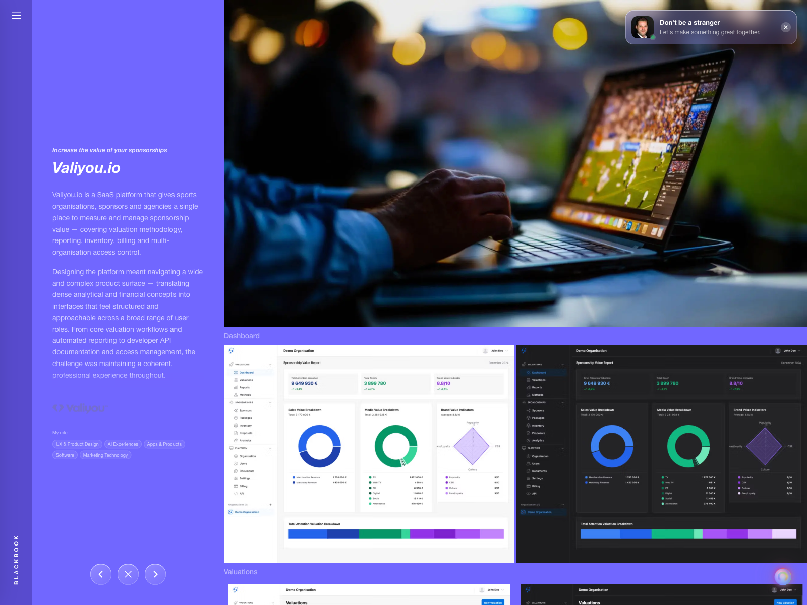 Case Study — SaaS product design with dashboard...