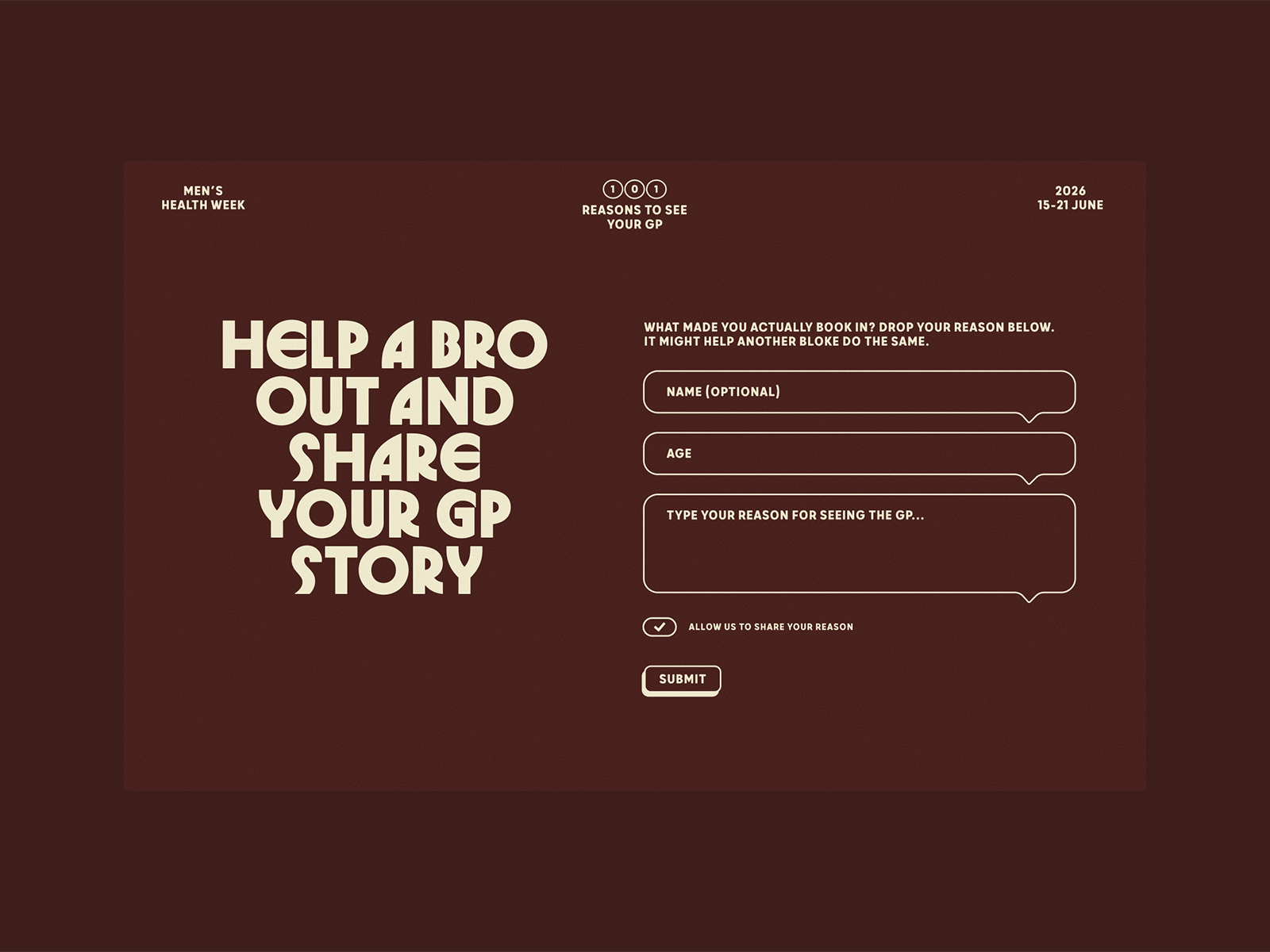 'Help A Bro' Form
