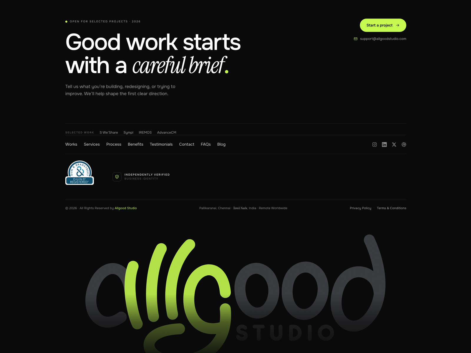 Allgood Studio - Good ideas deserve careful...