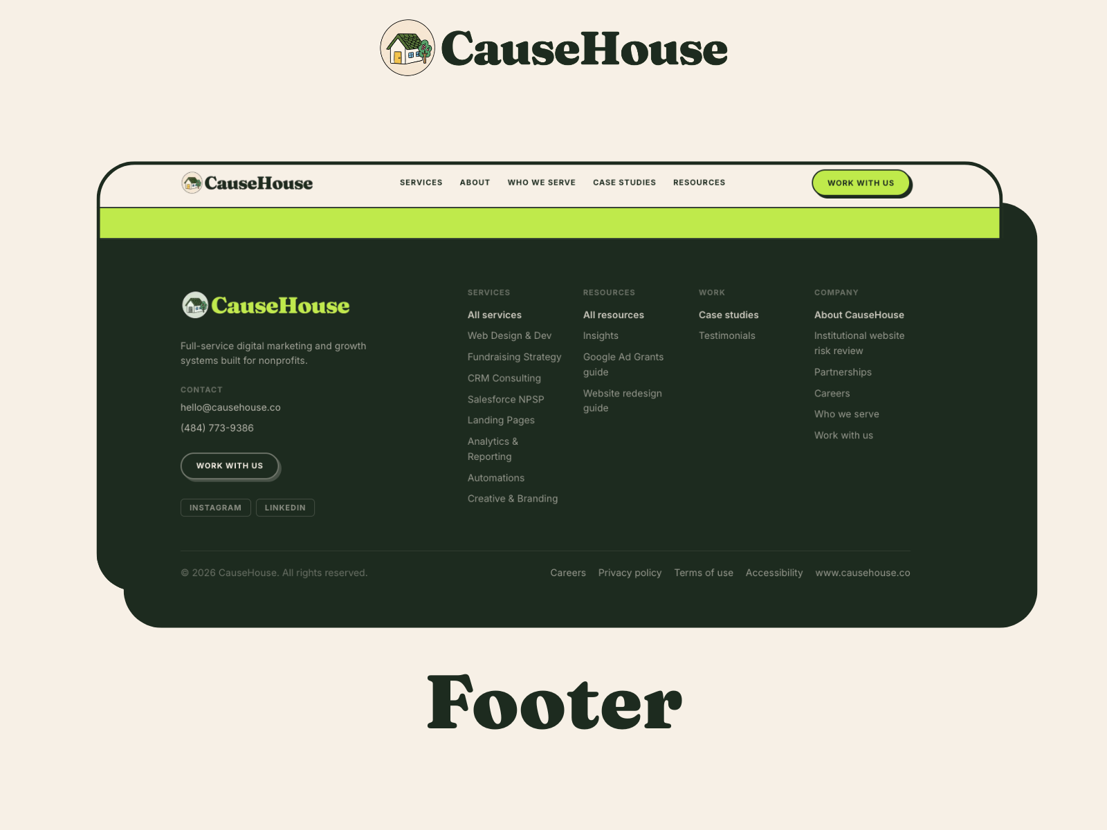 CauseHouse Global Footer